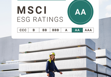 Logotype of MSCI ESG AA Rating.