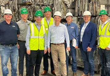 Gränges Americas employees visit a Federal Metal facility.